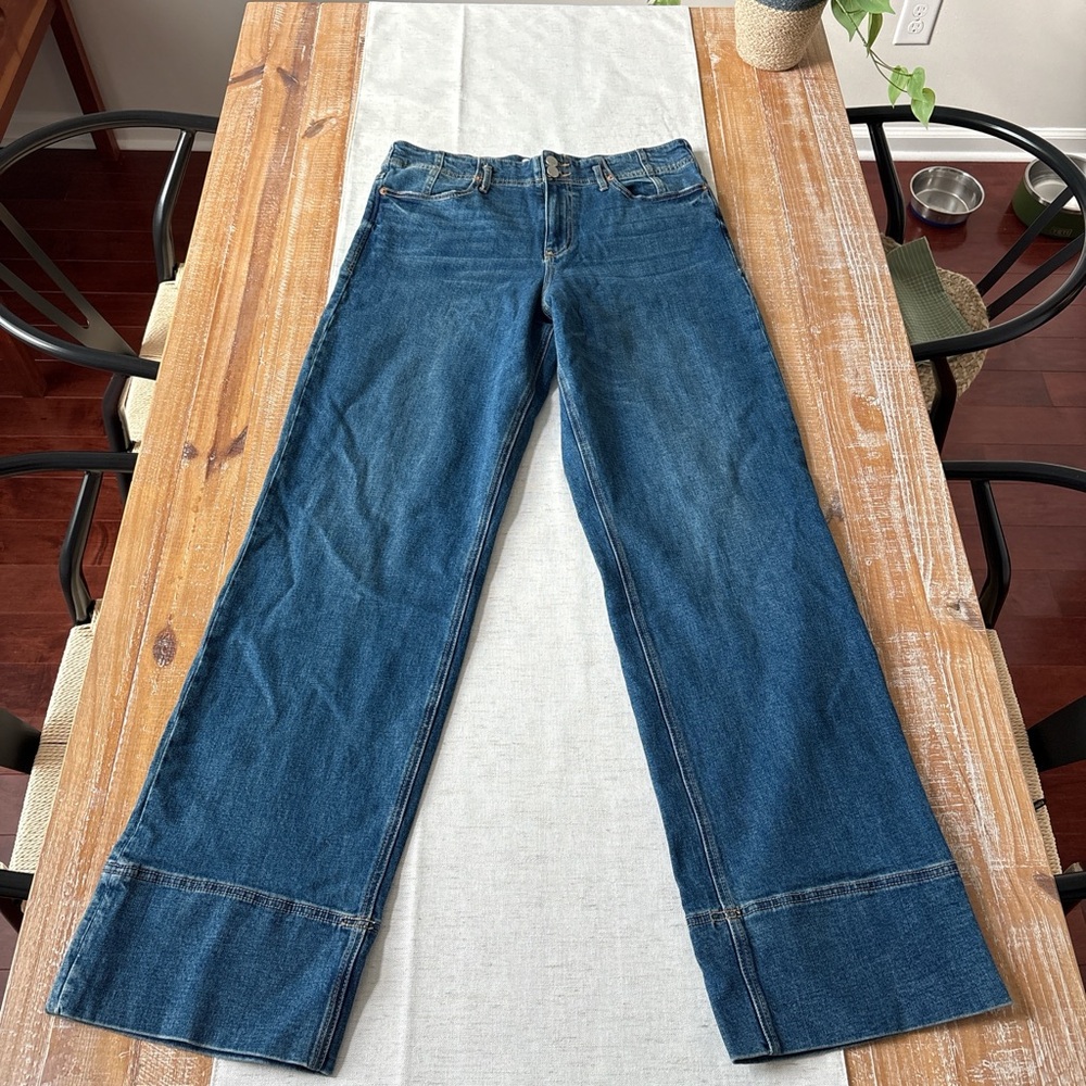 Dear John Blue Denim Wide Leg Jeans Size 31 - Picture 2 of 6